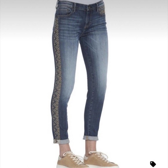 Driftwood Audrey Aztec Tribal Embroidered Jeans Size 27 - Picture 1 of 12